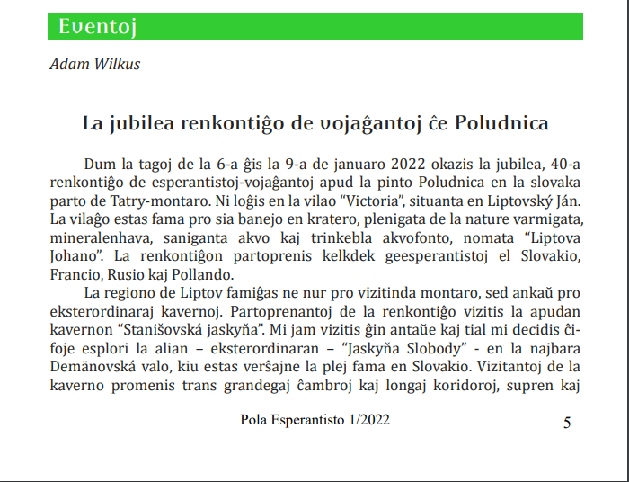 Pola Esperantisto, 1/2022 (5)